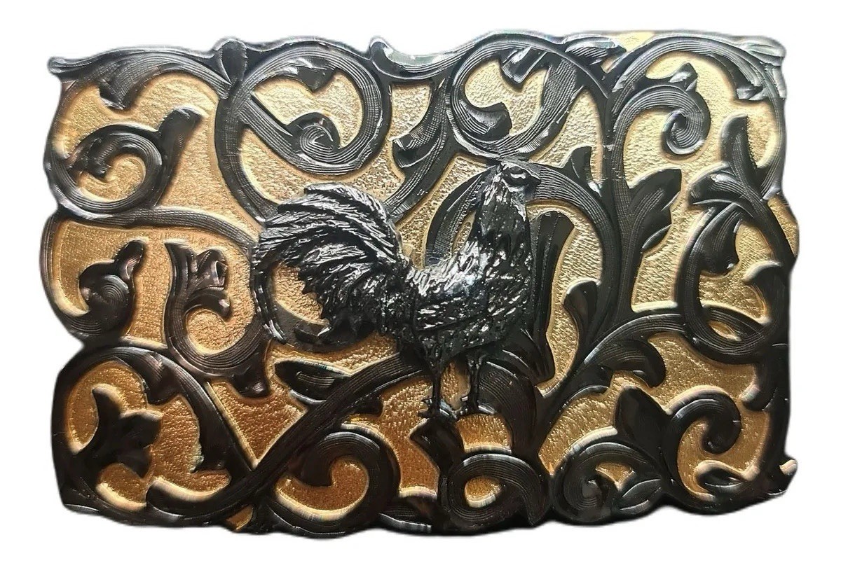 Mexican Rooster Chicken Charro Cowboy Belt Buckle Hebilla Vaquera Made In Mexico