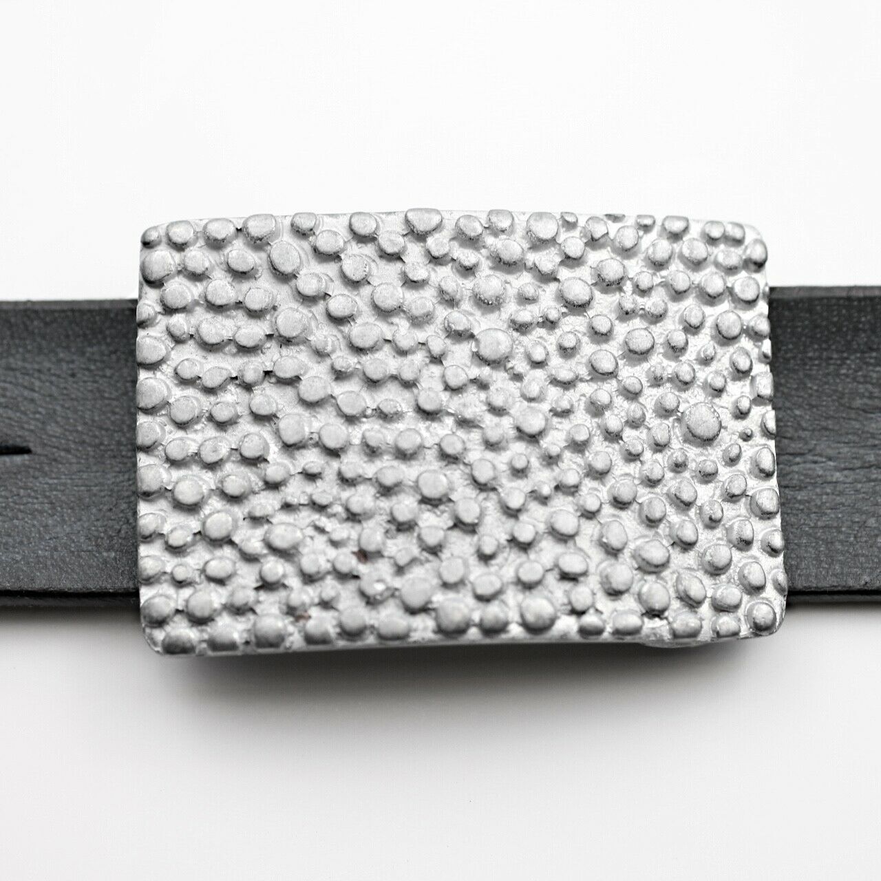 Studded belt buckle grey for 4 cm removable belt gift idea unisex gs72vg