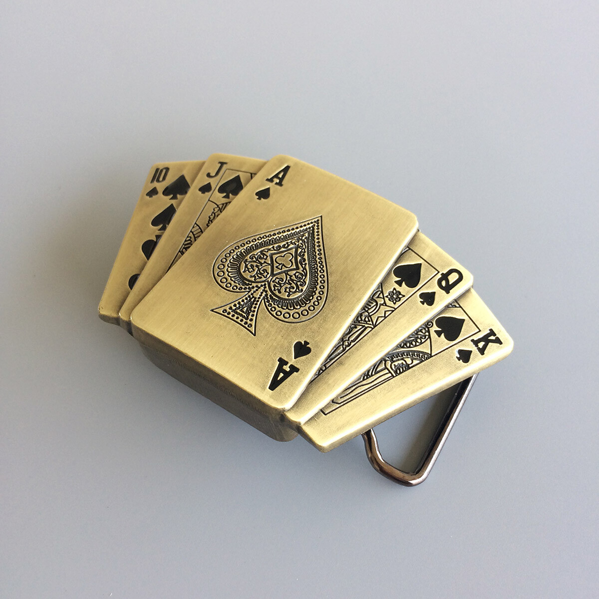 Vintage Bronze Plated Casino Game Lighter Belt Buckle also Stock in US