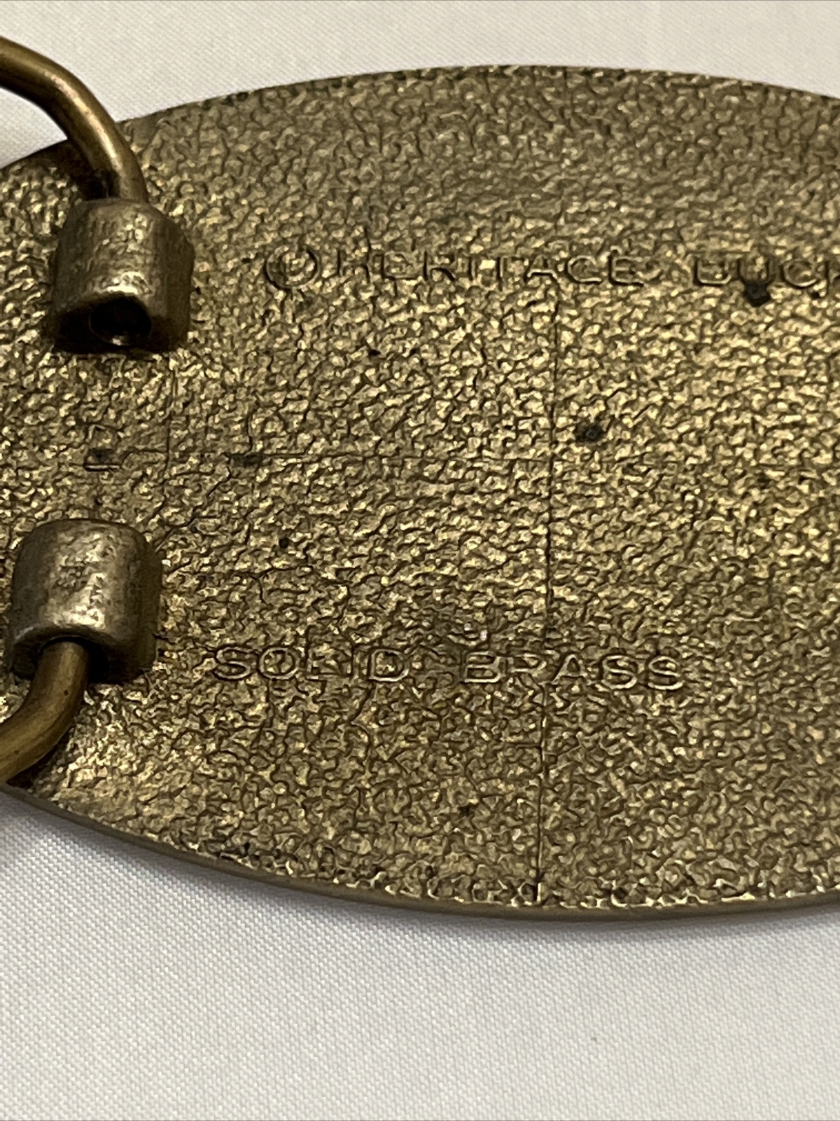 Vintage Heritage Buckle Heavy Duty Solid Brass Oval Fish Belt Buckle