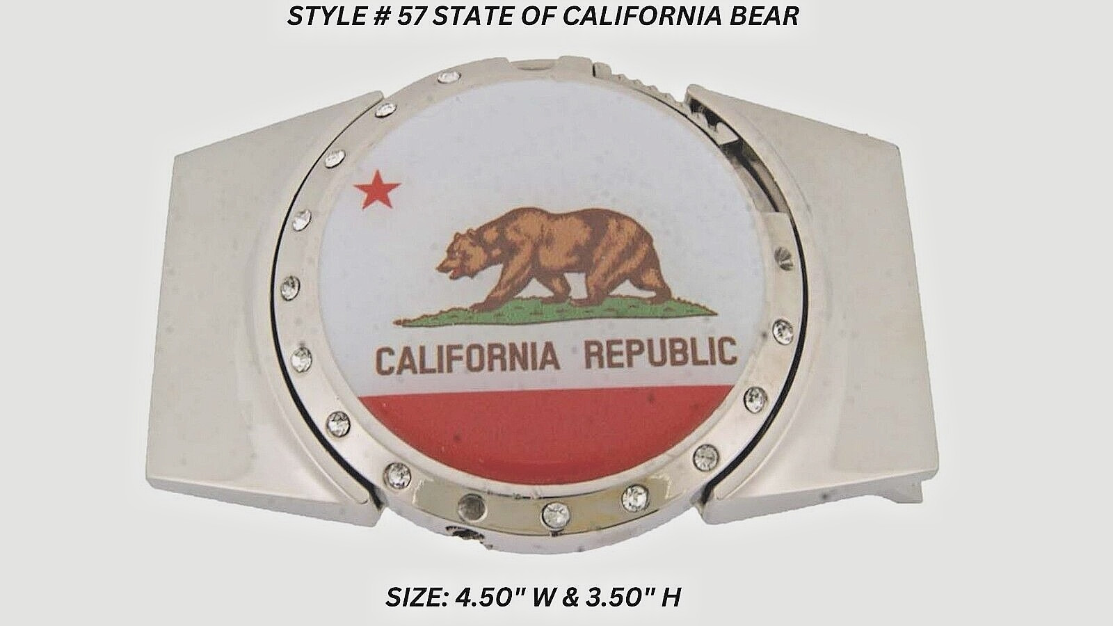 Vintage State California W Bear Logo Belt Buckle (with Lighter) Hidden Men Women