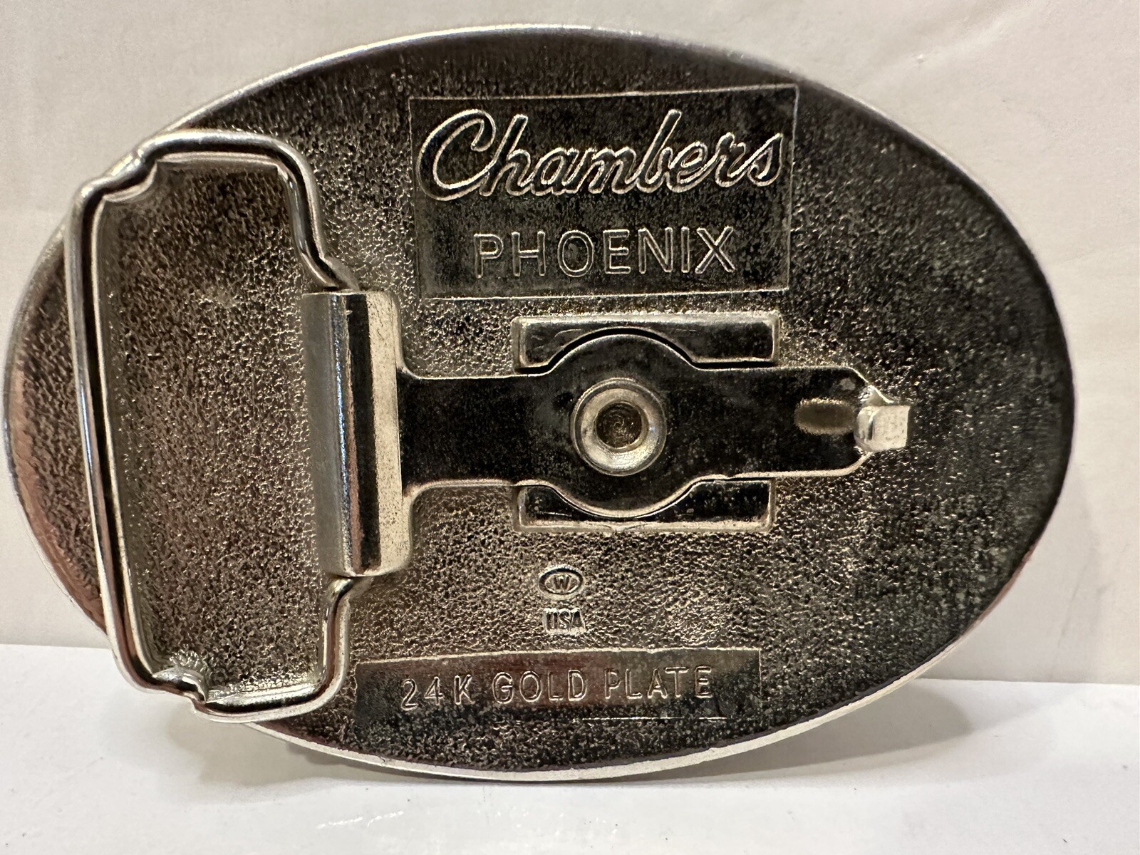 Chambers Phoenix 24K Gold Plate Horse Head Buckle Made In USA (T)…