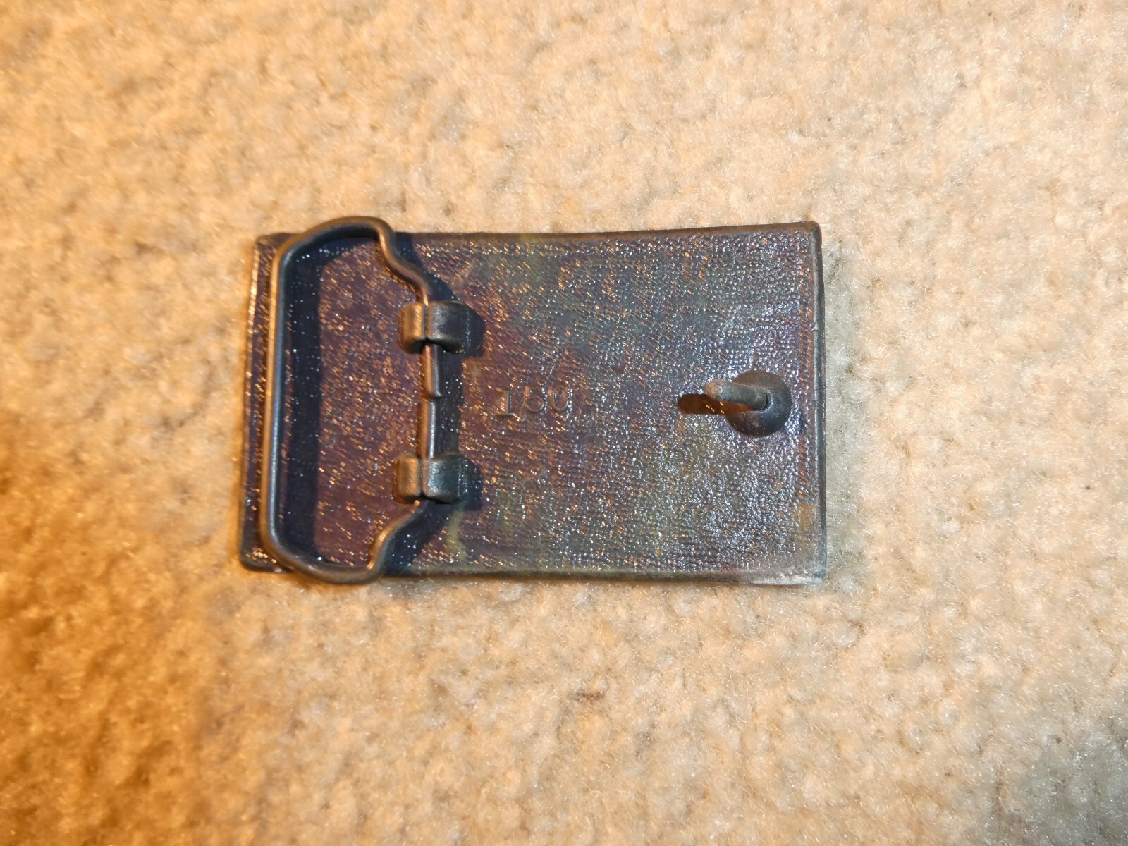 Vintage 1970s Brass Corvette Car Belt Buckle 3&Prime; Wide