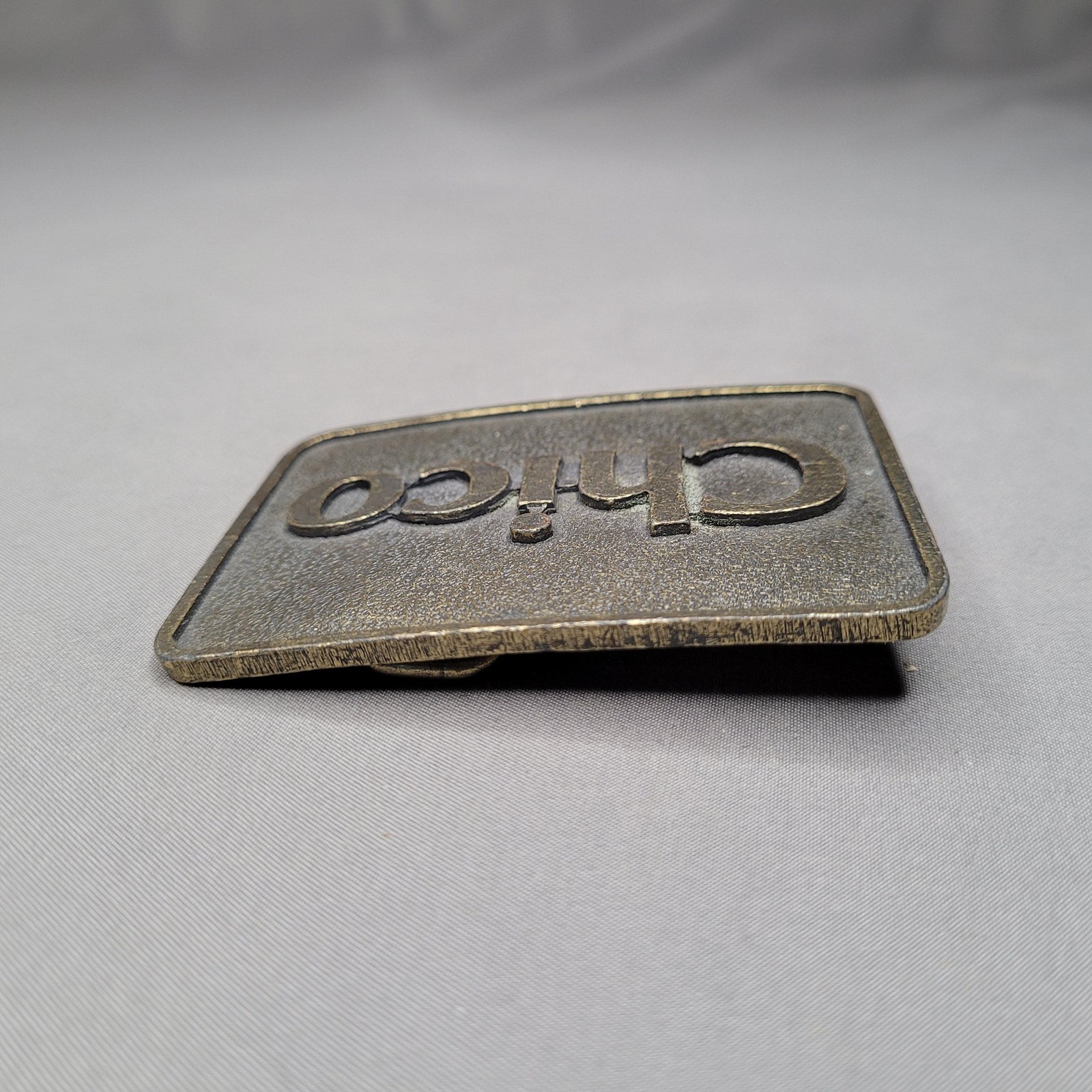 Chico Belt Buckle Mens One Size Antique Brass Tone Rectangular Western Cowboy CA
