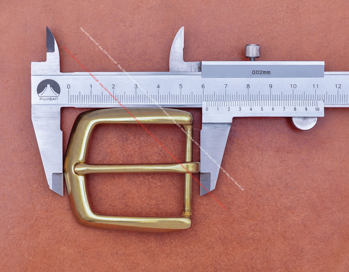 41mm CLASSIC SOLID BRASS WESTERN DIY END BAR PRONG PIN LEATHERCRAFT BELT BUCKLE