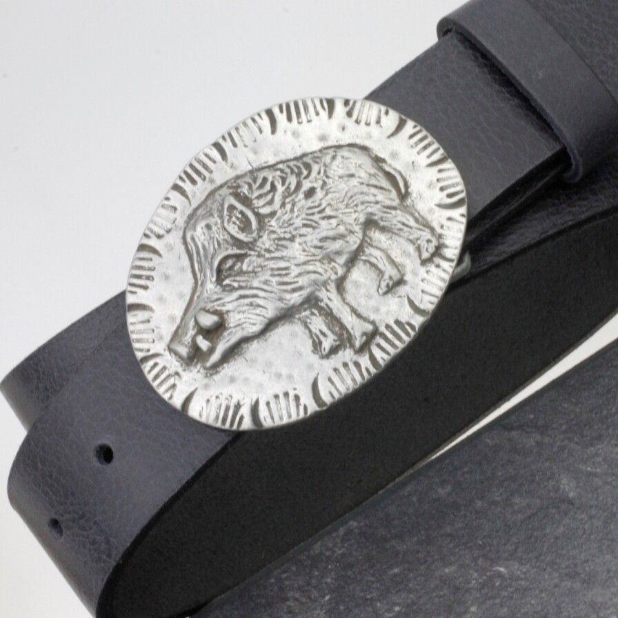 Gürtelschnalle Wildschwein, Trachten Wildschwein Buckle für 4 cm Gürtel gs121