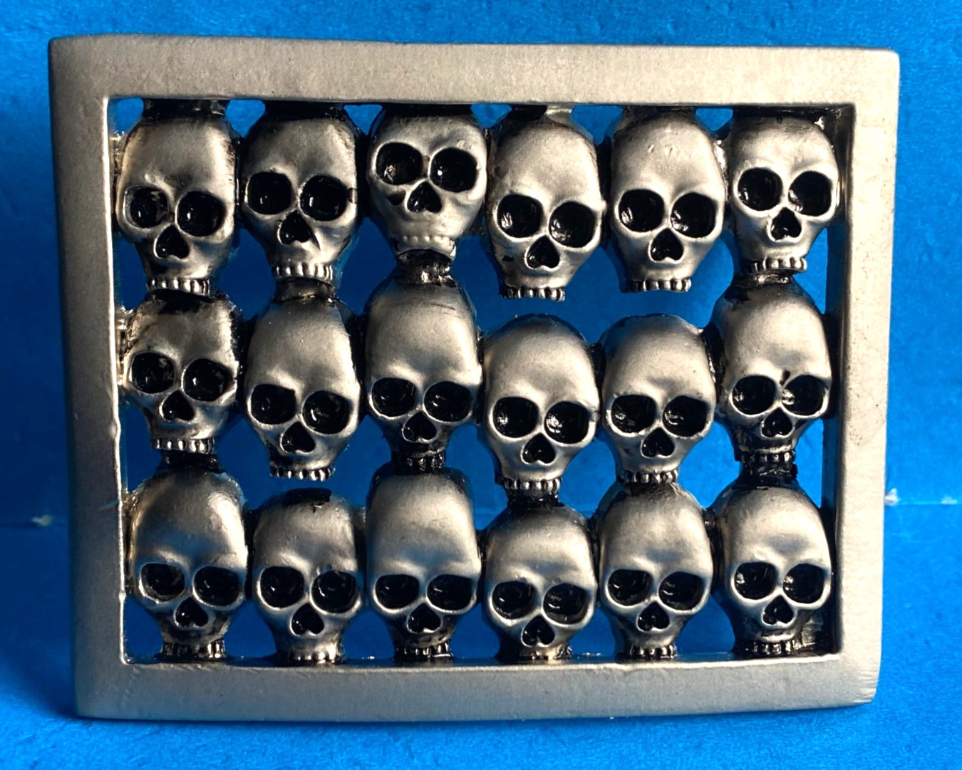 Vintage Skulls Skeleton Heads Goth Biker Belt Buckle