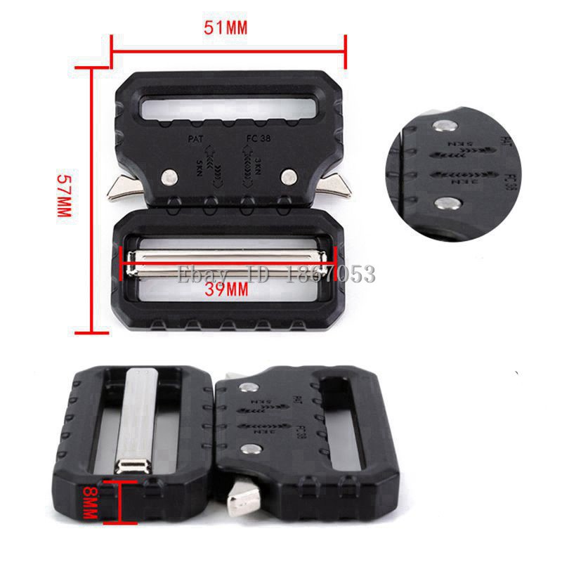 Quick Release Belt Buckle Metal 25mm 38mm Tactical Web Belt Outdoor Hunting Gear