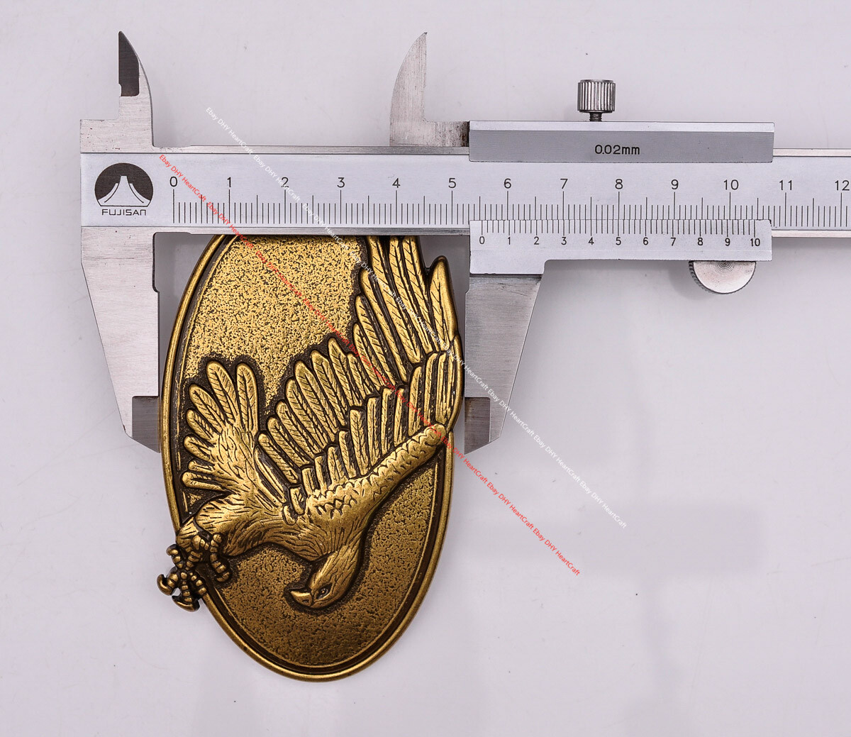 Retro Brass Fly Eagle DIY Leathercraft Western Cowboy Belt Buckle Fit 41mm Strap