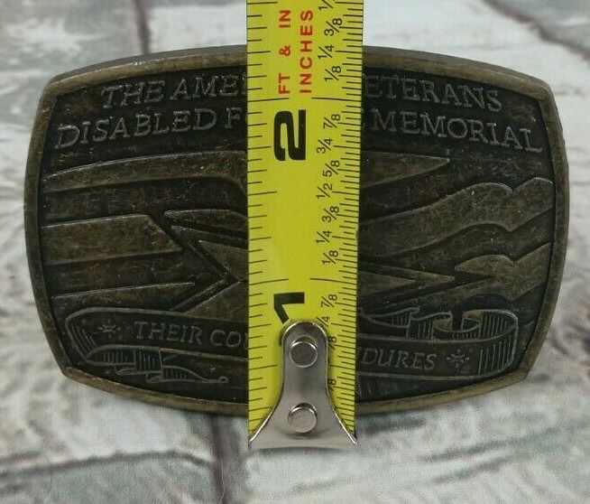The American Veterans Disabled for Life Memorial Belt Buckle 2007 Sponsor #0369