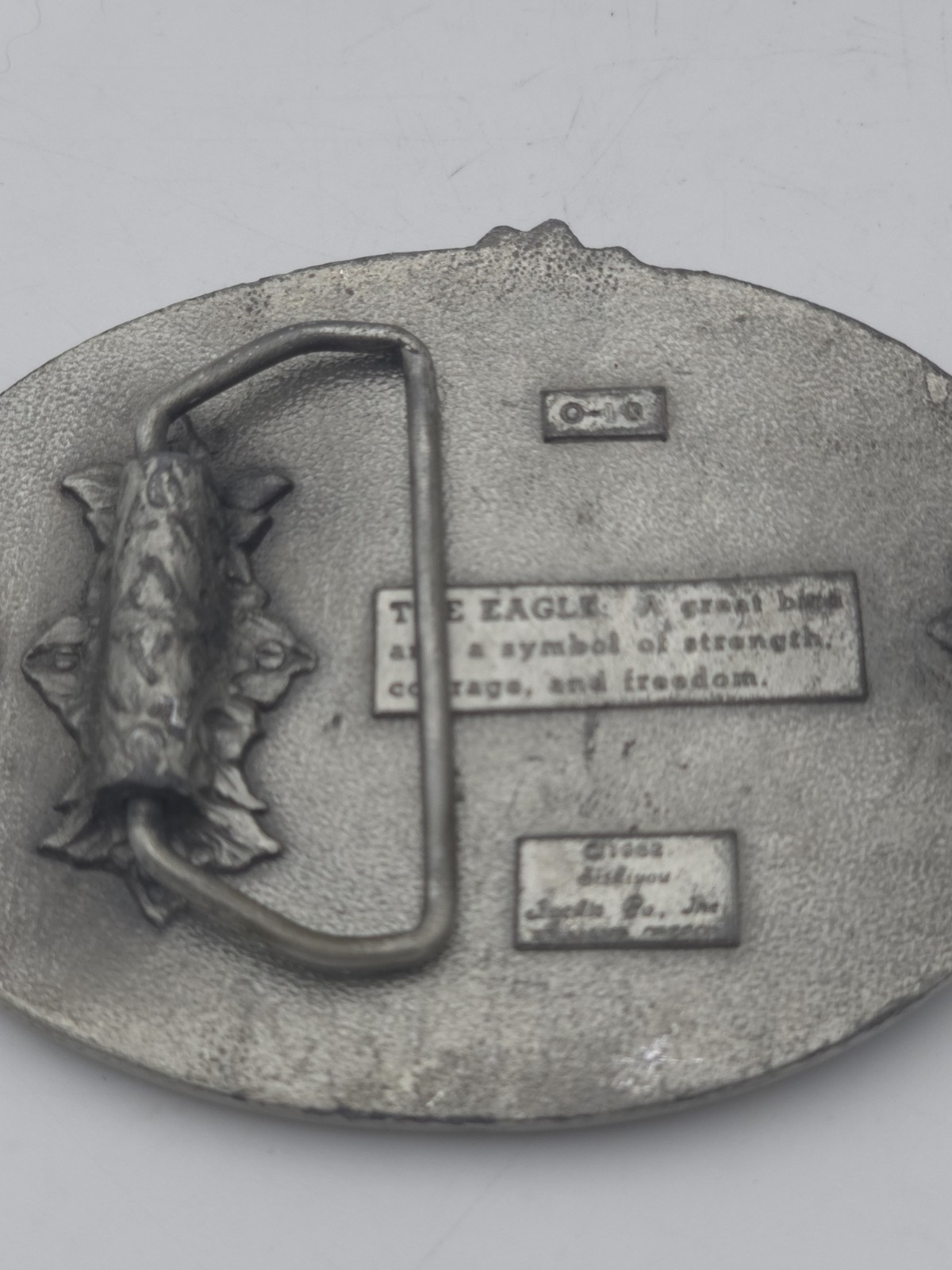 Vintage Siskiyou Eagle Belt Buckle Pewter Mountain Wildlife USA O-18