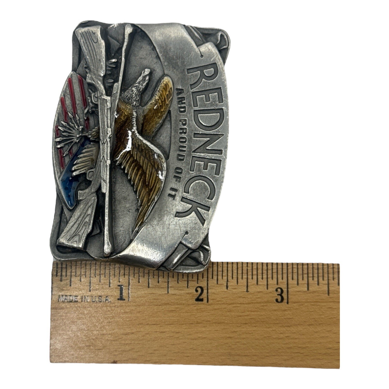 Western Steer Eagle Platinum Color Beauty Cowboy Rodeo Style Belt Buckle .MJ 84