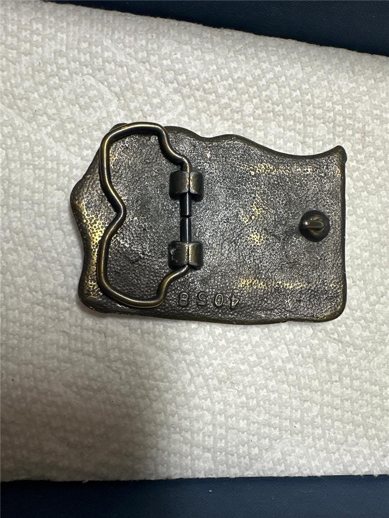 Vintage Brass Duck Belt Buckle