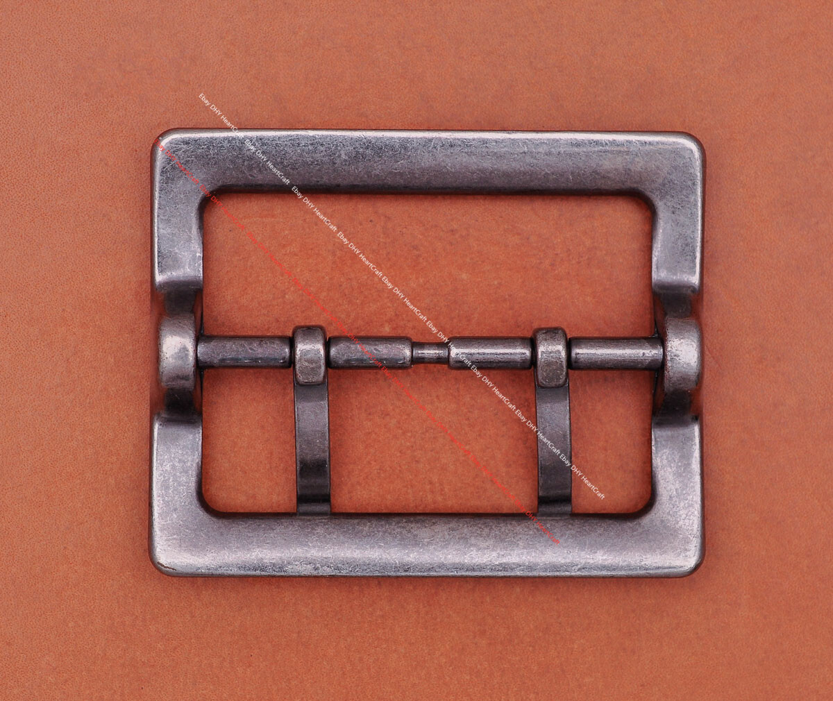 Western Leathercraft Wide End Bar Double Pin Belt Buckle Replacement fits 55mm