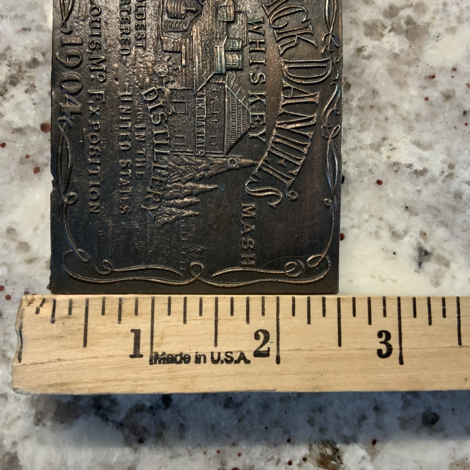 Jack Daniels Sour Whiskey Mash Belt Buckle St. Louis Exposition 1904