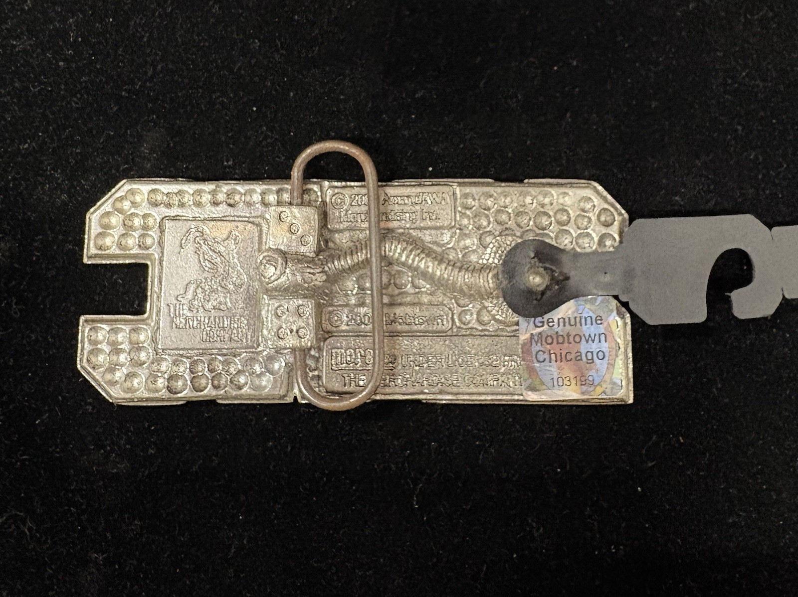 2006 vintage silver toned 2pac belt buckle featuring yellow rhinestones RARE
