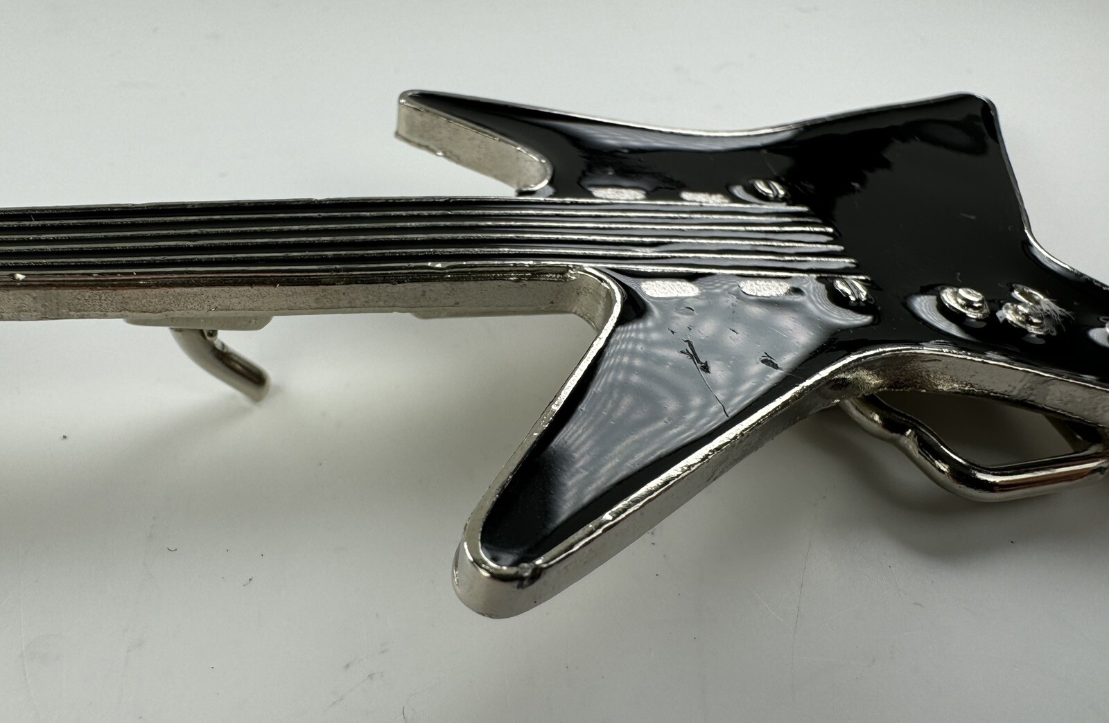 Vintage Electric Guitar Belt Buckle VEECE USA Music Instrument Black Buckle