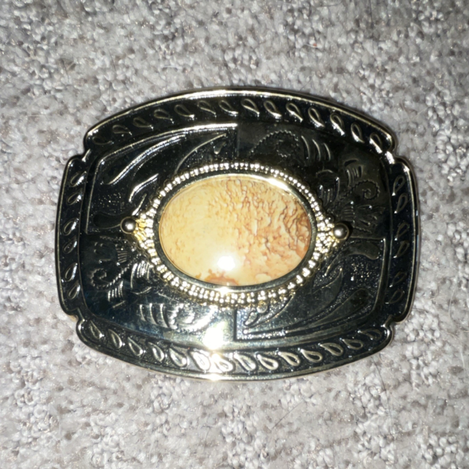 Lot of 5 Men&rsquo;s Western Floral Metal Belt Buckles 1.5in Fit Silver Gold