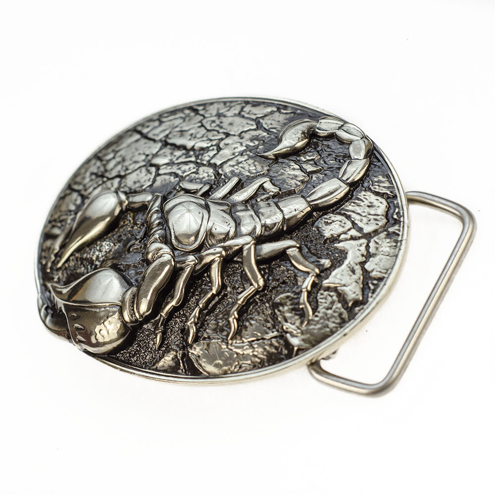 Scorpion german silver handmade belt buckle, Scorpion buckle for casual belt