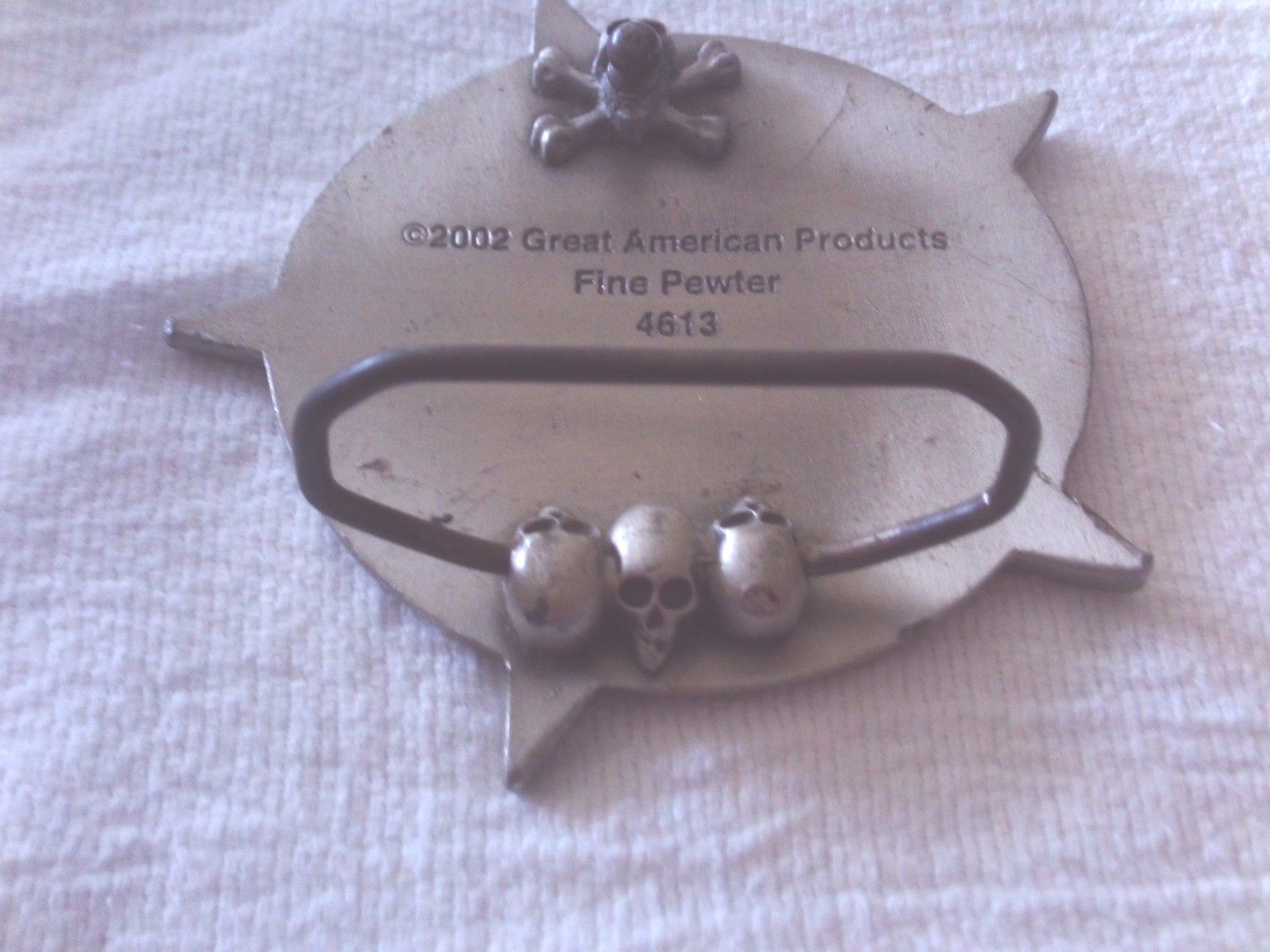 Red & Black Nautical Star Circle Fine Pewter Belt Buckle Great American product