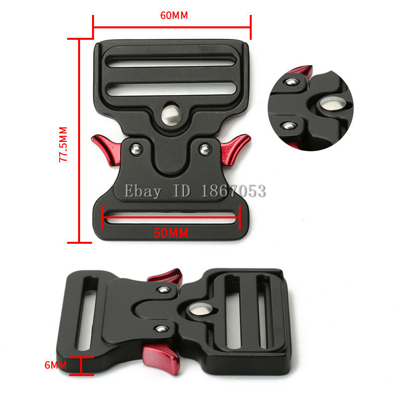 32 38mm 43 50mm Tactical Belt Buckles Metal Quick Release Military Straps Girdle