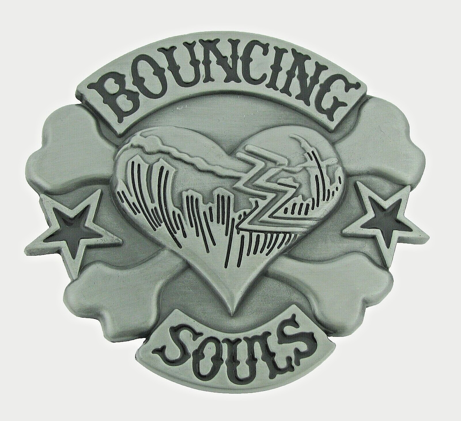 Heart Belt Buckle New Men Women Halloween Costume Antiqued Metal Bouncing Souls