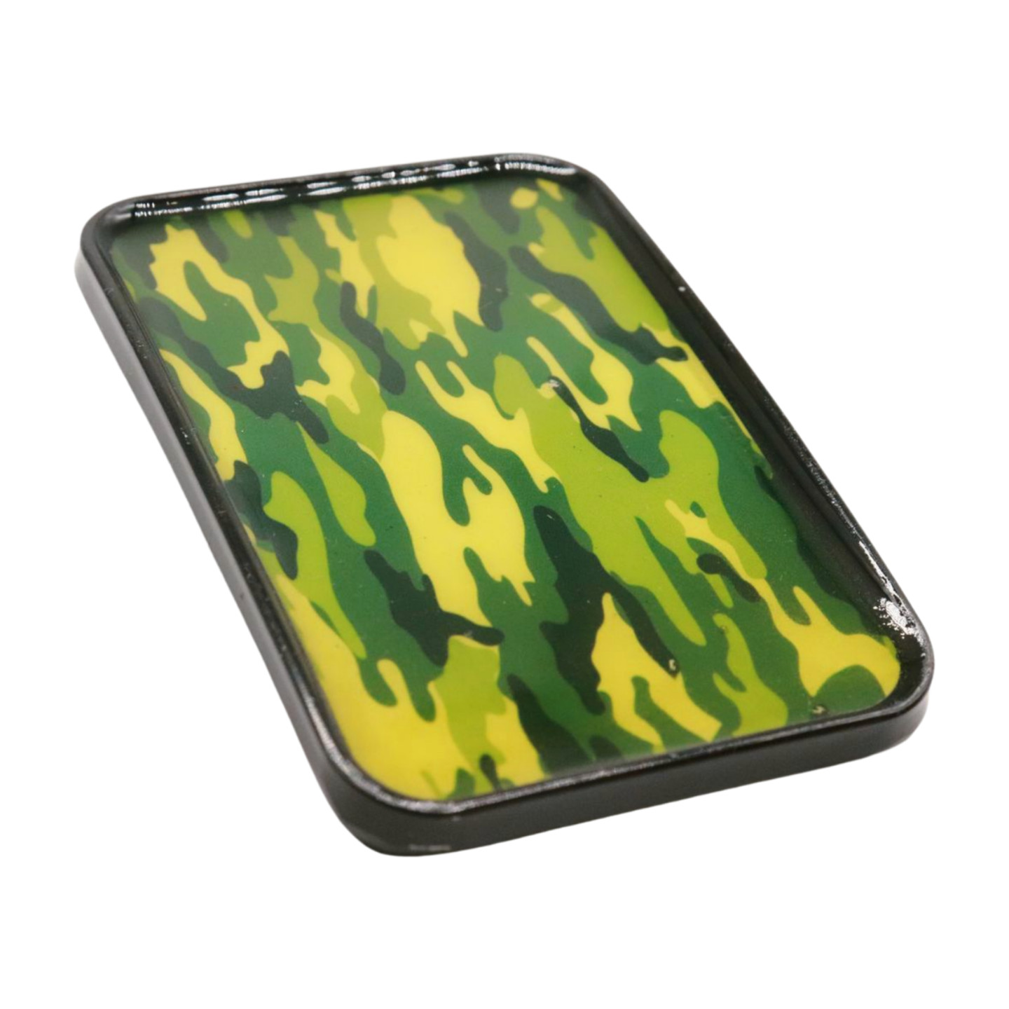 Men Black Metal Fashion Belt Buckle Army Green Camouflage Unique Print War Style