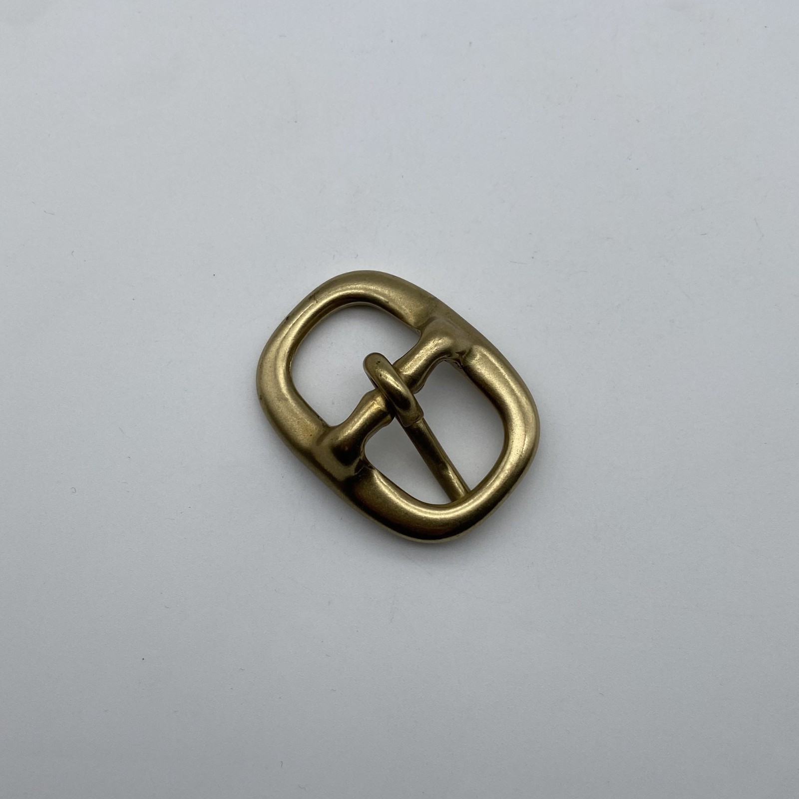 Solid Brass Oval Buckle Un Coated Leather Strap Buckle 20mm