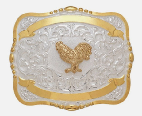 Crumrine M&F Western Lightning Ridge Western Belt Buckle Rooster Trophy 38430