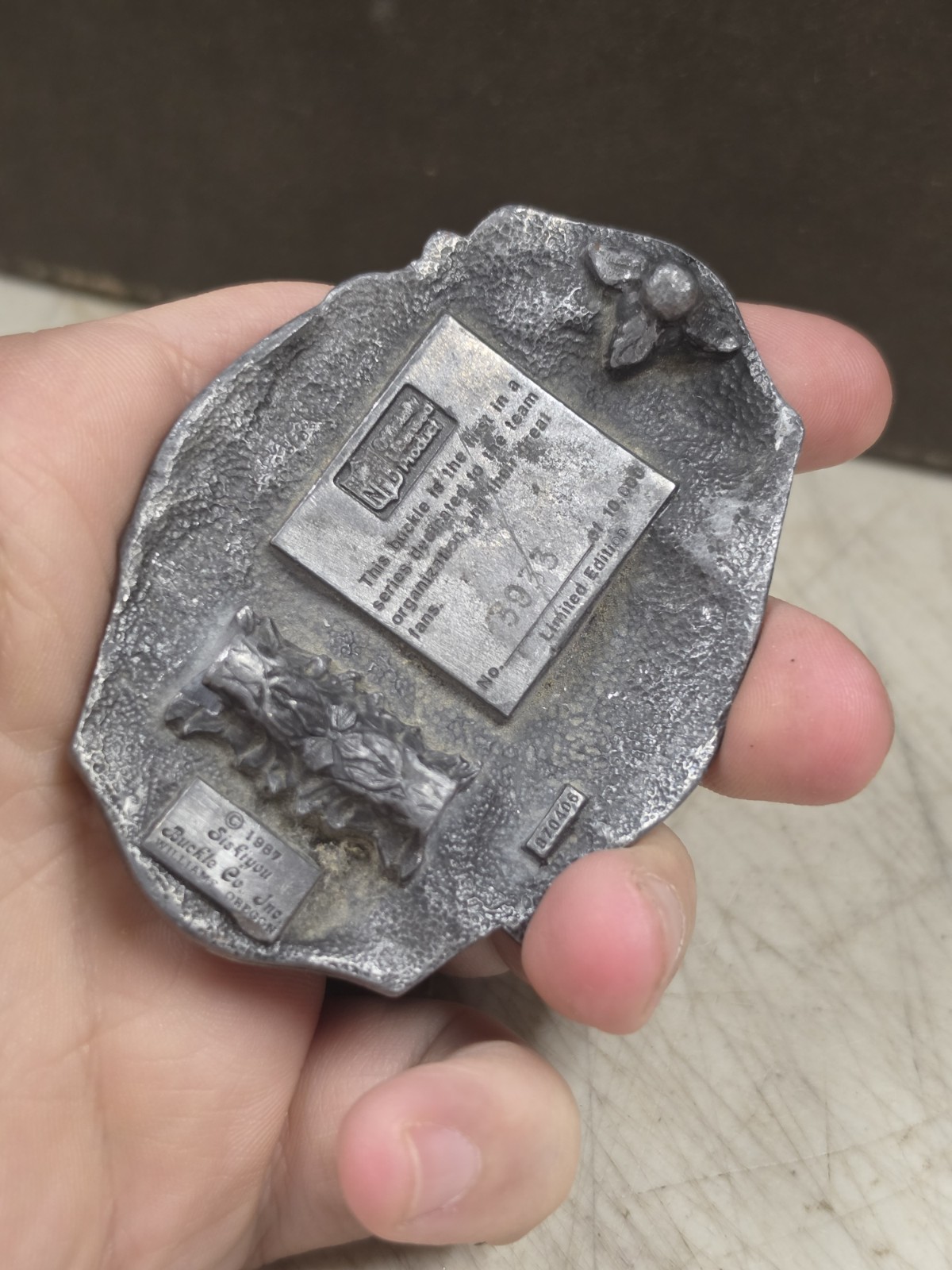 Vintage Cincinnati Bengals 1987 Belt Buckle