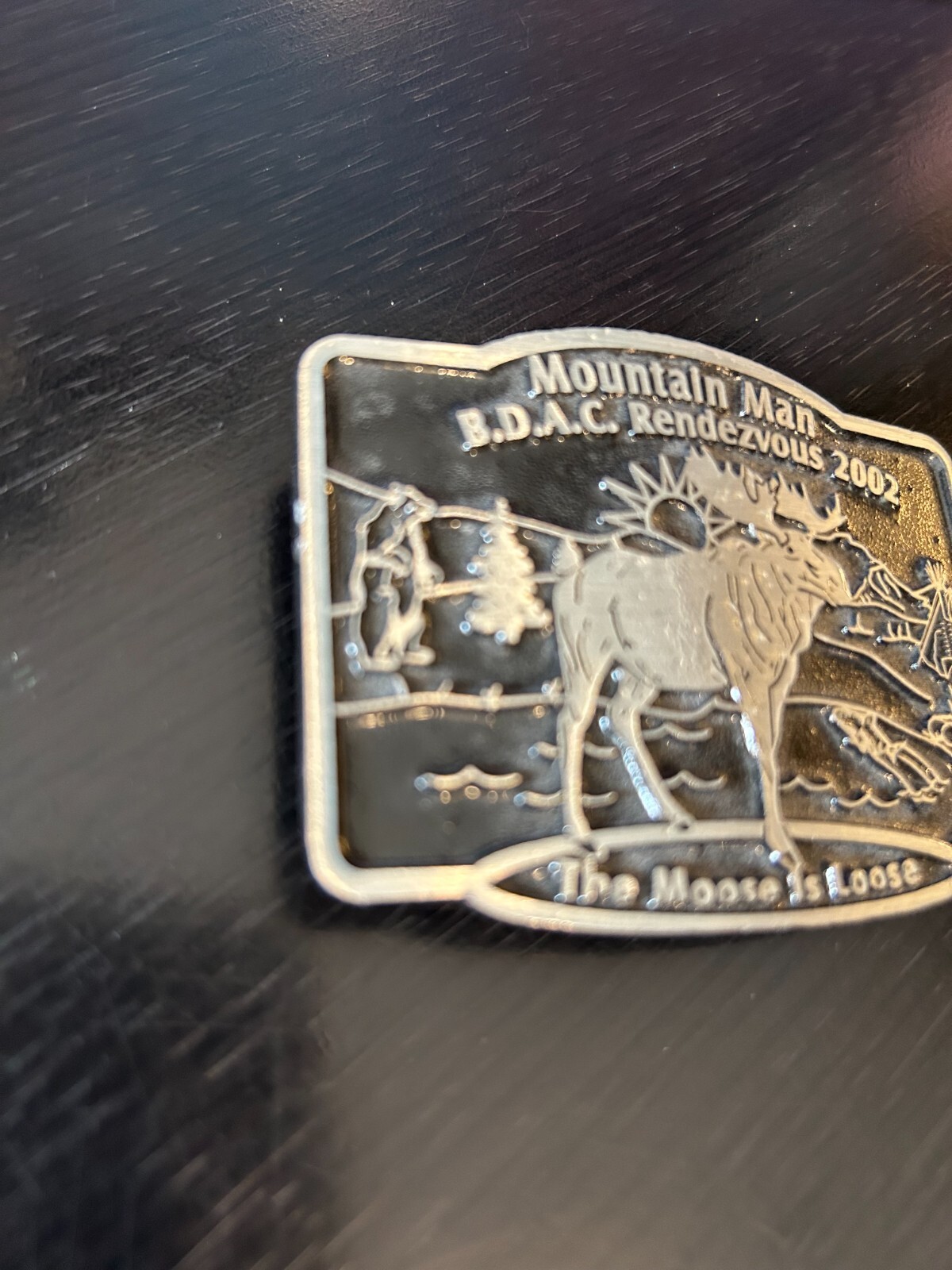 Vintage Collectible Mountain Man BDAC Rendezvous 2002 Moose Belt Buckle