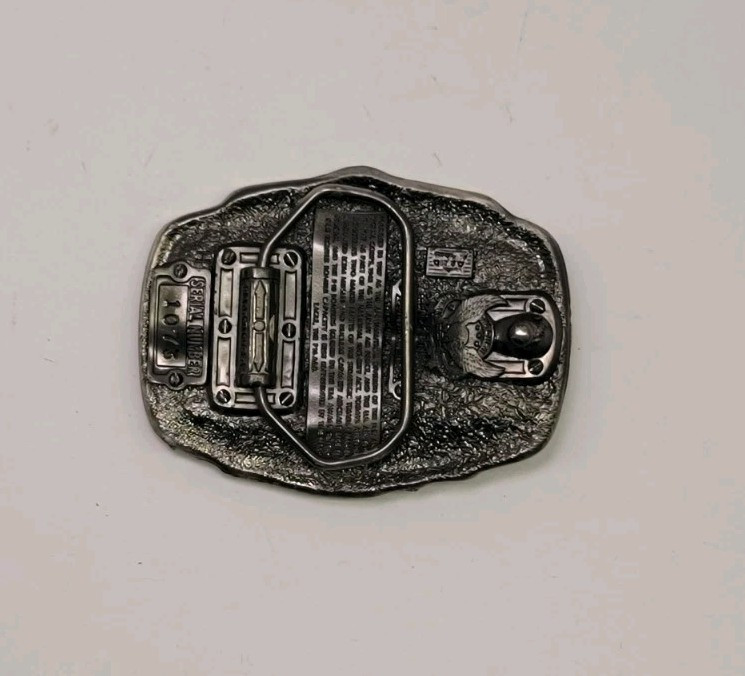 NEW VINTAGE BELT BUCKLE USAF US AIR FORCE SUPERIORITY 1983 #1073 JET PEWTER