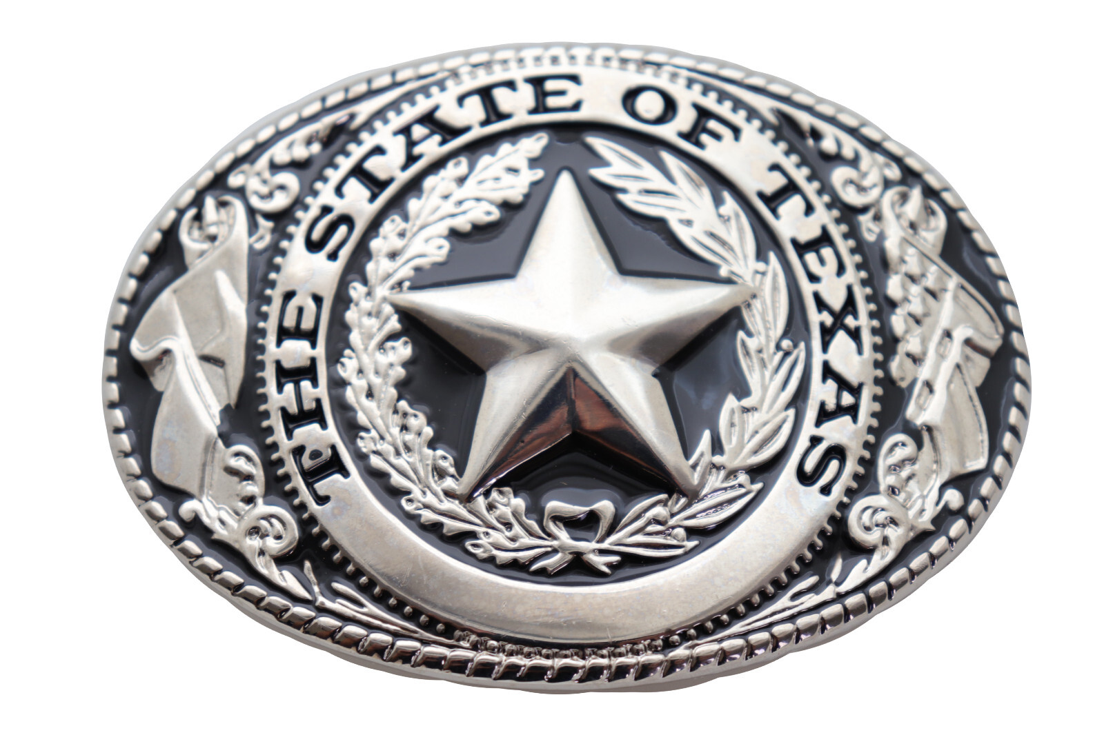 NEW Men Silver Metal Belt Buckle Western Cowboy Texas State Lone Star Day Wear