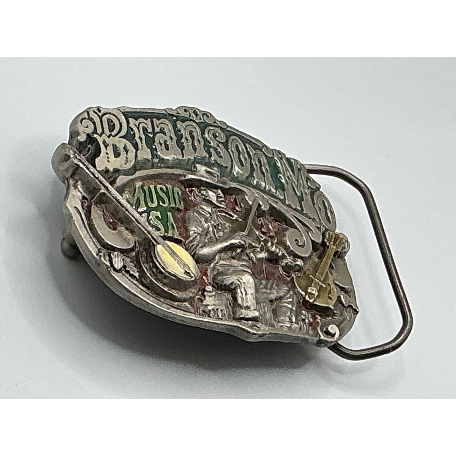 Vintage 1985 Branson MO Music USA Belt Buckle Great American Buckle Co 1633