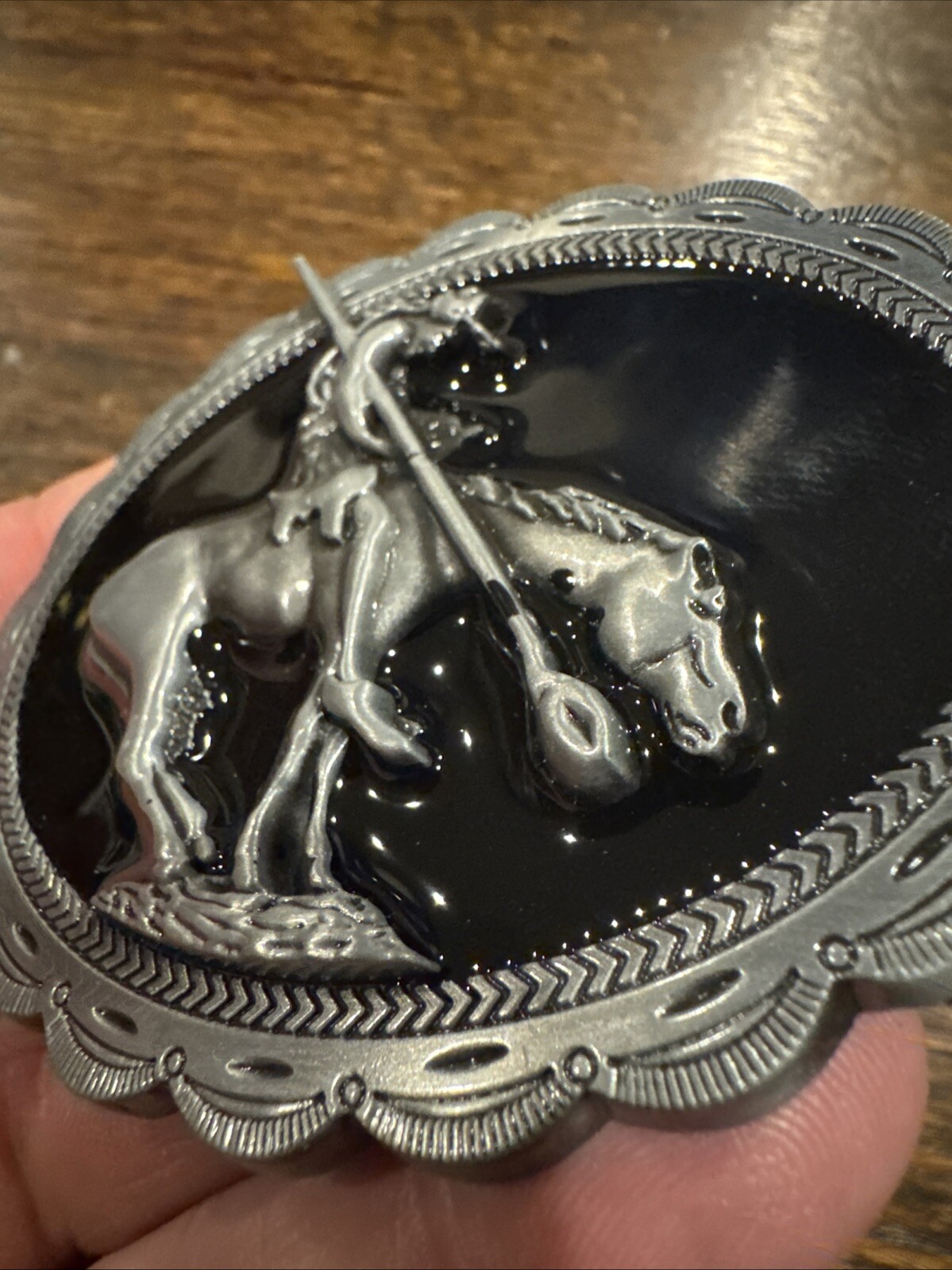 Indian Horse Belt Buckle Sioux Apache Comanche Rodeo Collector Native American