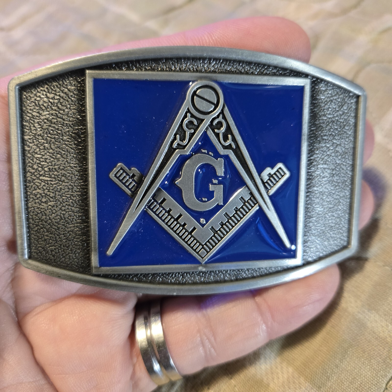 MASON FREEMASONS FREEMASONRY Metal Belt Buckle
