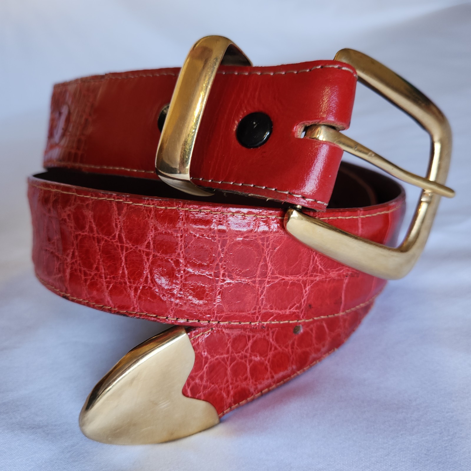 Douglas Magnus Santa Fe 14k Solid Gold 3-Piece Belt Buckle Set Size 34