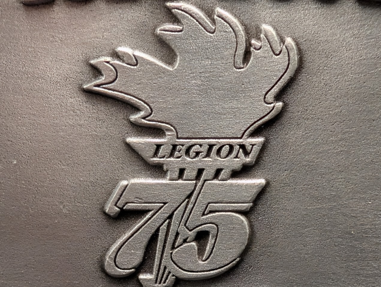 Royal Canadian Legion Pewter 75th Anniversary Belt Buckle