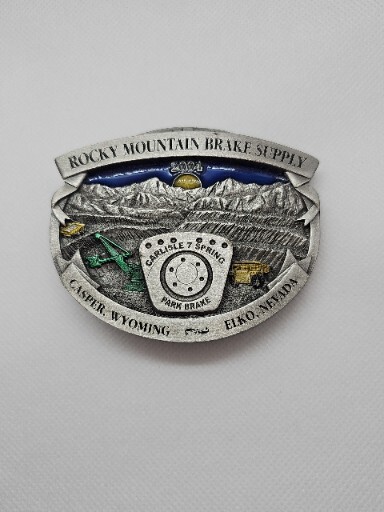 Belt Buckle Rocky Mountain Brake Supply 2004 Casper Wyoming Elko Nevada