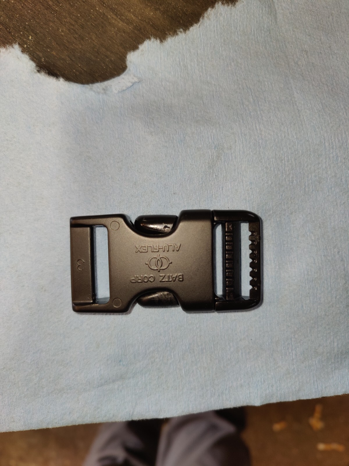 buckle quick release mat black finish half aluminum half plastic unused in a bag