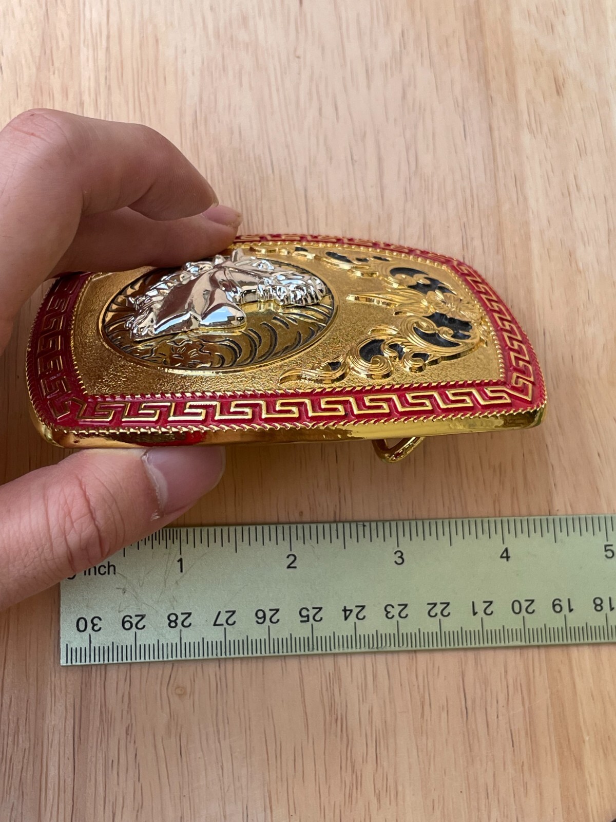 Western Buckle Gold Silver Red Horse Head Buckle Cowboy 2 » Hebillas Vaqueras