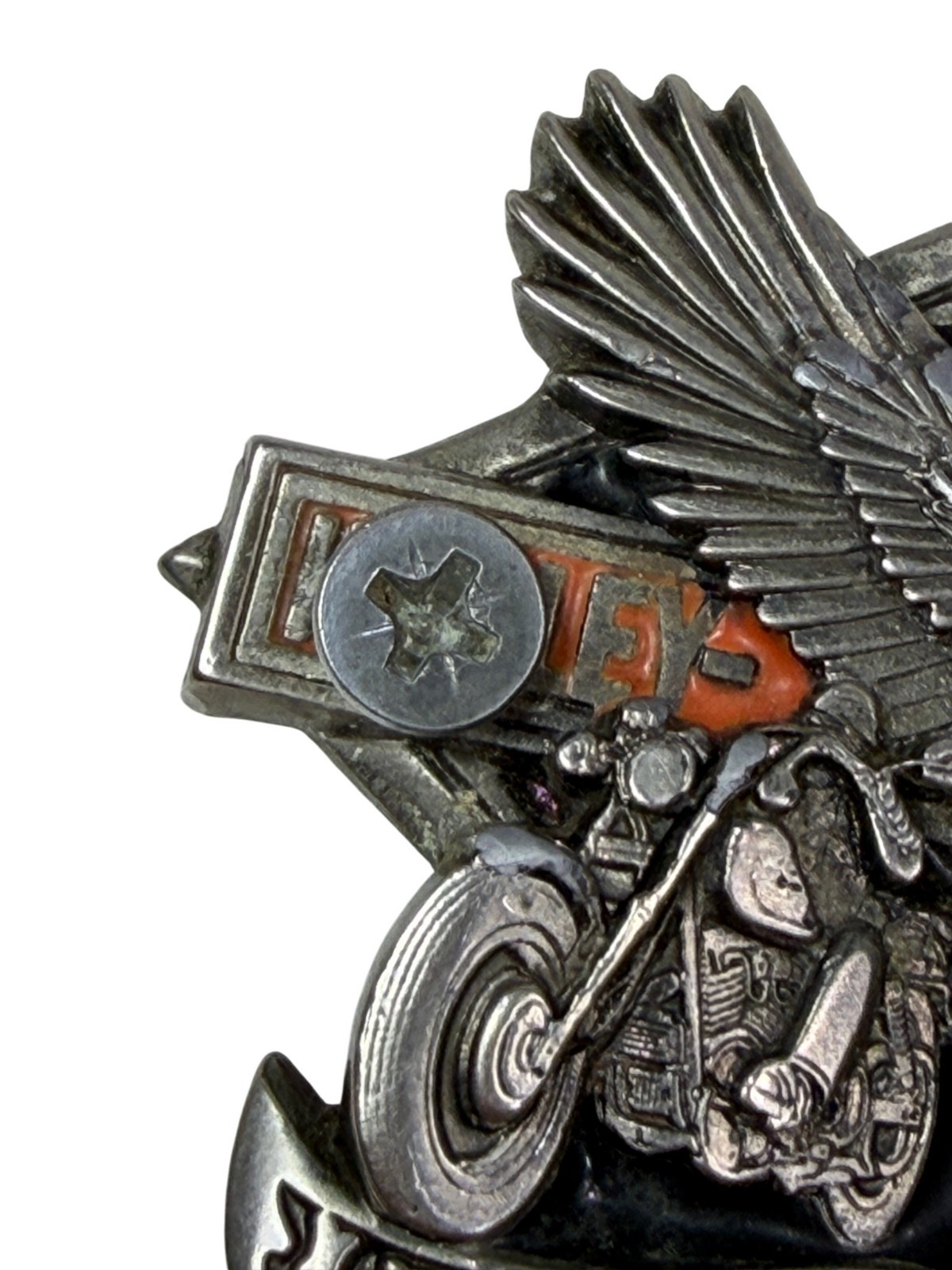 HARLEY DAVIDSON Belt Buckle H-405 1991 Baron USA Live Free Ride Free – AS IS