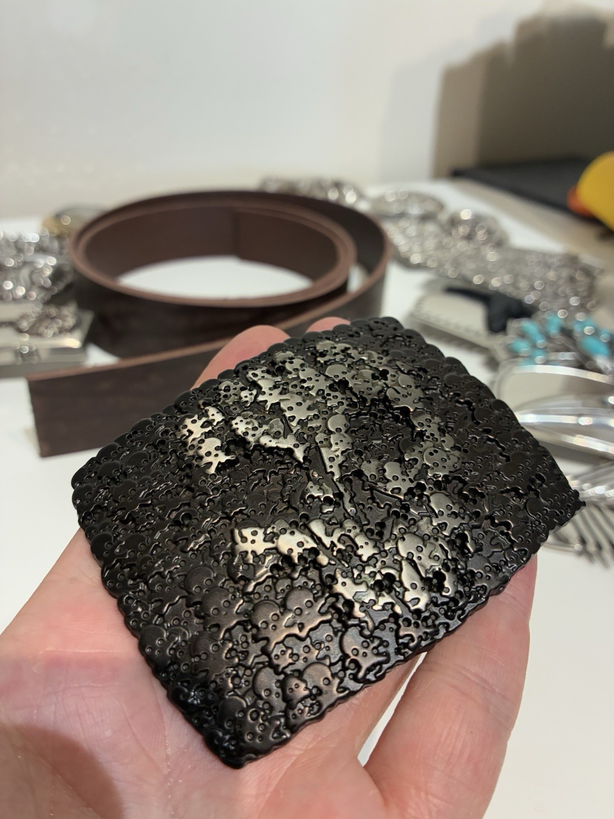 Black Skull Belt Buckle