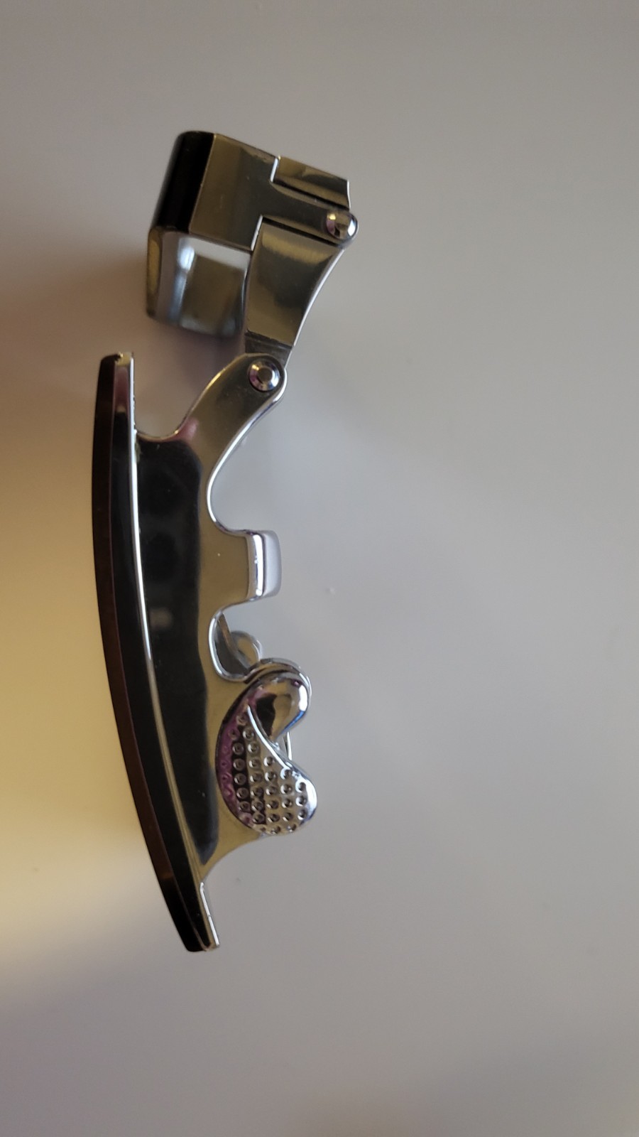 Versace Belt Buckle Metal Automatic Latch Black Silver