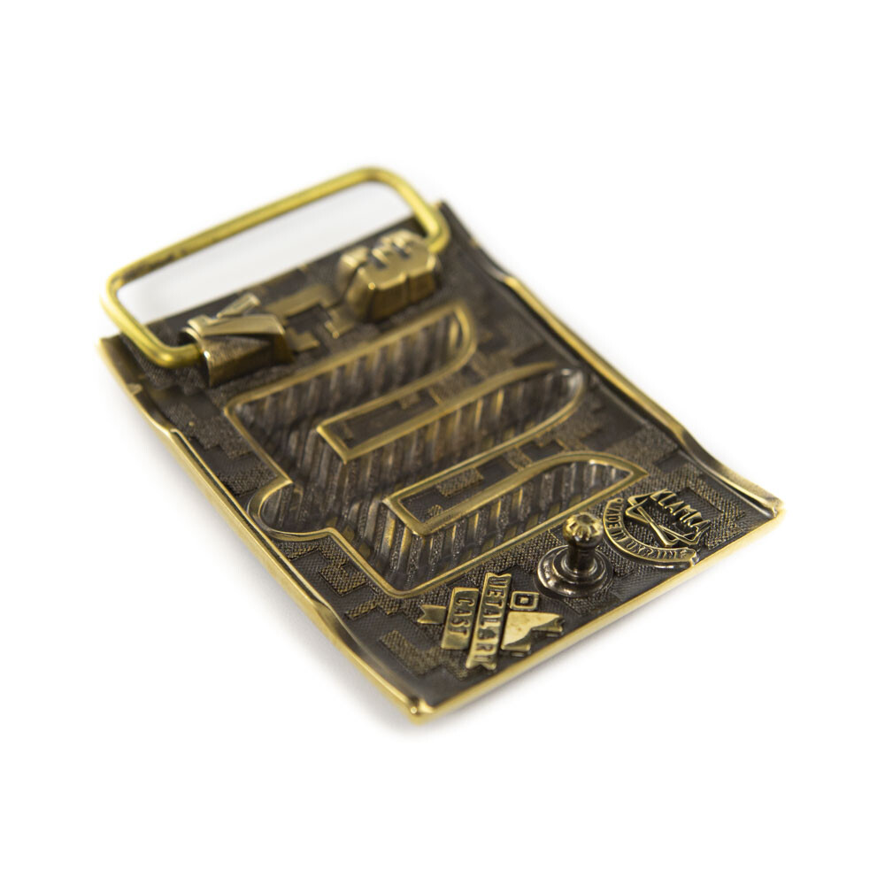 Handmade brass belt buckle Ukrainian Armed Forces, Military Ukrainian tident