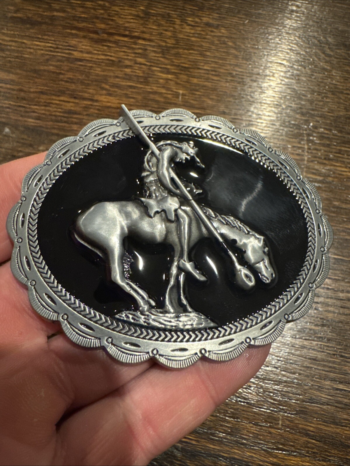 Indian Horse Belt Buckle Sioux Apache Comanche Rodeo Collector Native American