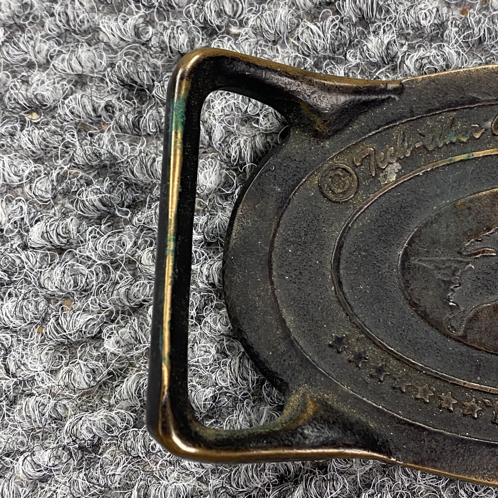 Vintage Tech Ether Guild Bald Eagle Belt Buckle Solid Brass USA Patriotic 70s