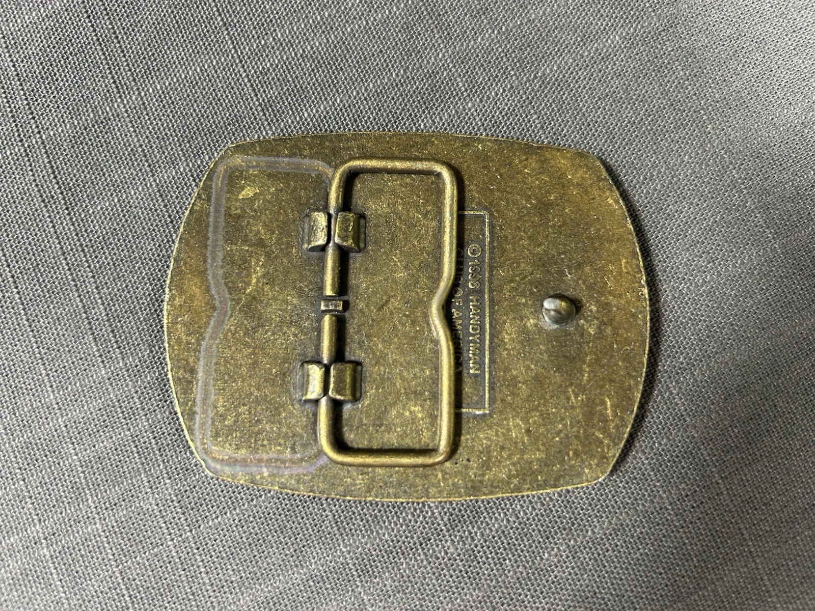 Handyman Club Of America Life Member Vintage Brass Belt Buckle