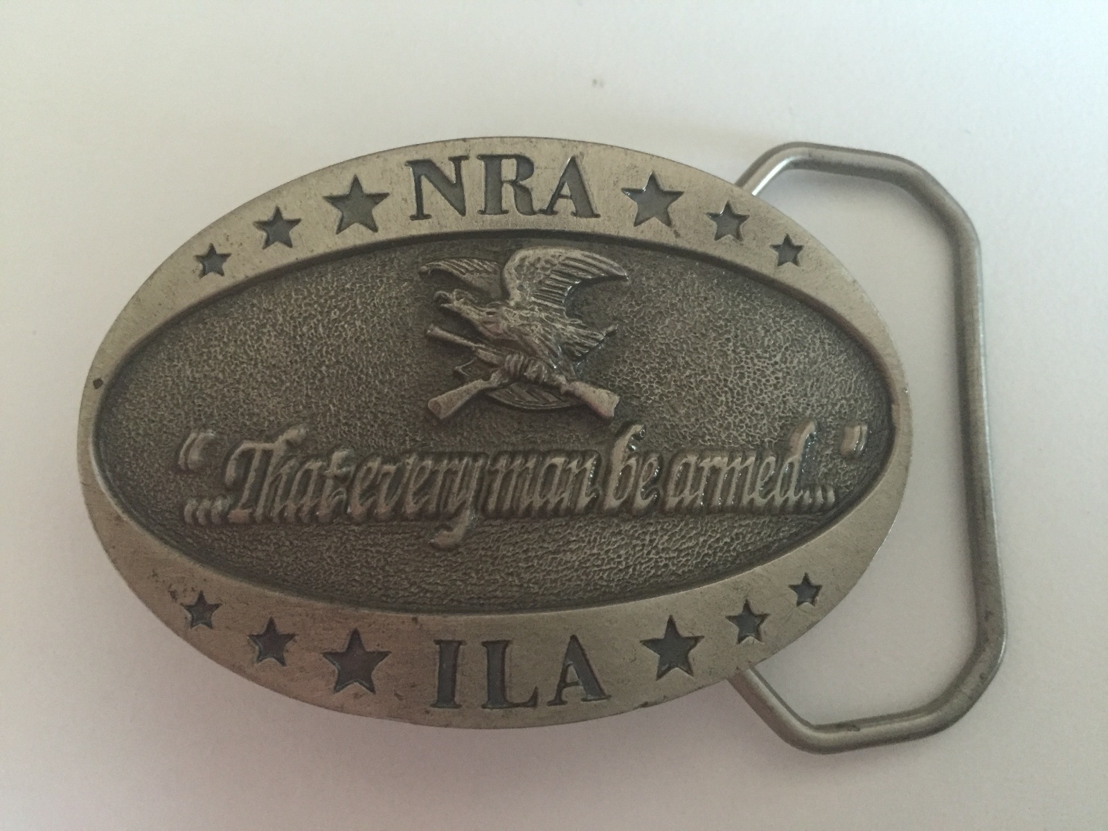 NRA ILA PEWTER BELT BUCKLE – MADE IN USA