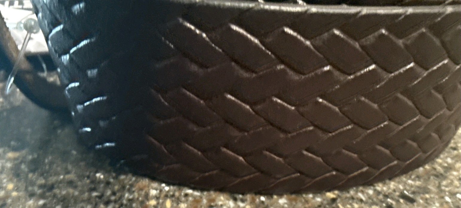 Yeti Brown Belt With Solid Brass Buckle 3700-woven Size 42